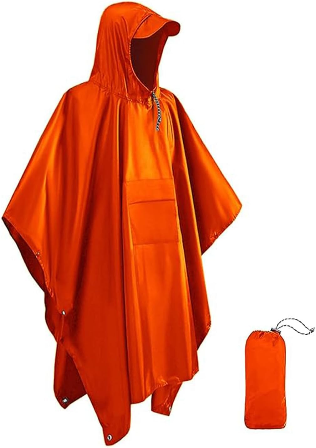 Waterproof Poncho Adult, Reusable Rain Poncho Waterproof Lightweight Raincoat for Outdoor Hiking Camping Cycling Traveling