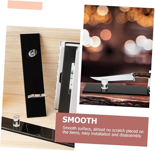 Miniatura 3 de PRETYZOOM Display Stand Single Stand Desktop Rack Samurai Holder Japanese Sword Stand Wooden Stand Drawer Block Base Display Shelf Home Cutter Rack