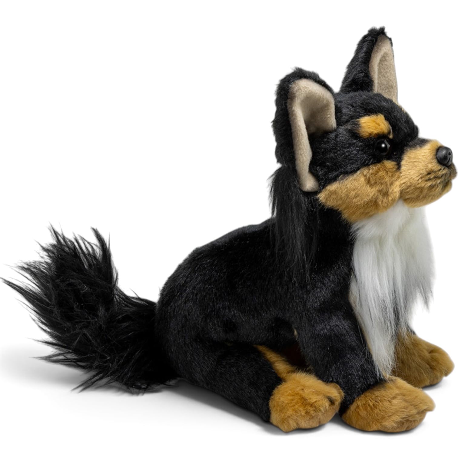 Amazon.co.jp: チワワ 黒と茶 座っている 24cm ぬいぐるみ 3602 : おもちゃ