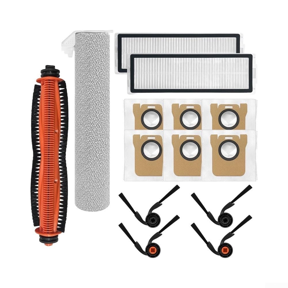 Komplettes Zubehör Kit für Xiaomi Saugroboter H40 PV32CN inkl V-Form Hauptbürste Waschbare Wischpads Duftsteine Staubbeutel Filter(B)