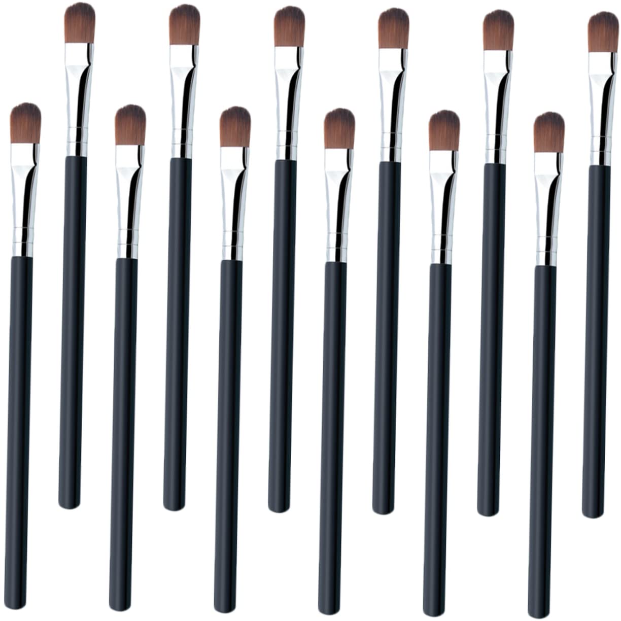 FRCOLOR 125pezzi Pennelli Per Trucco Professionali Pennelli Per Ombretto e Sopracciglia Con Manico Ergonomico Strumenti Di Bellezza Portatili Per Donne e Ragazze