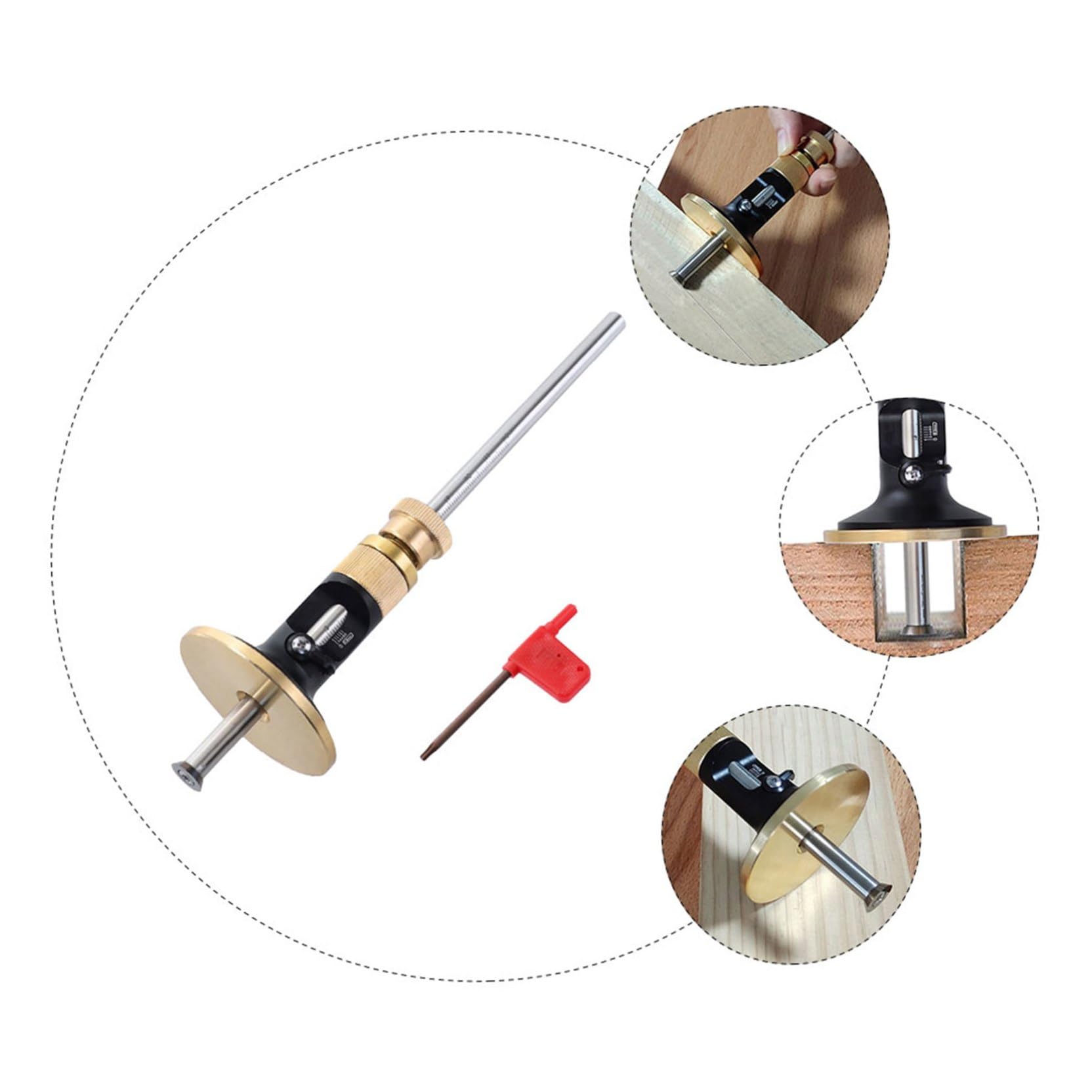 Artibetter 1juego Regla De De Carpintería Herramienta De y Medición De Profundidad Scribe Gauge Diseño y Para Profesional y Doméstico