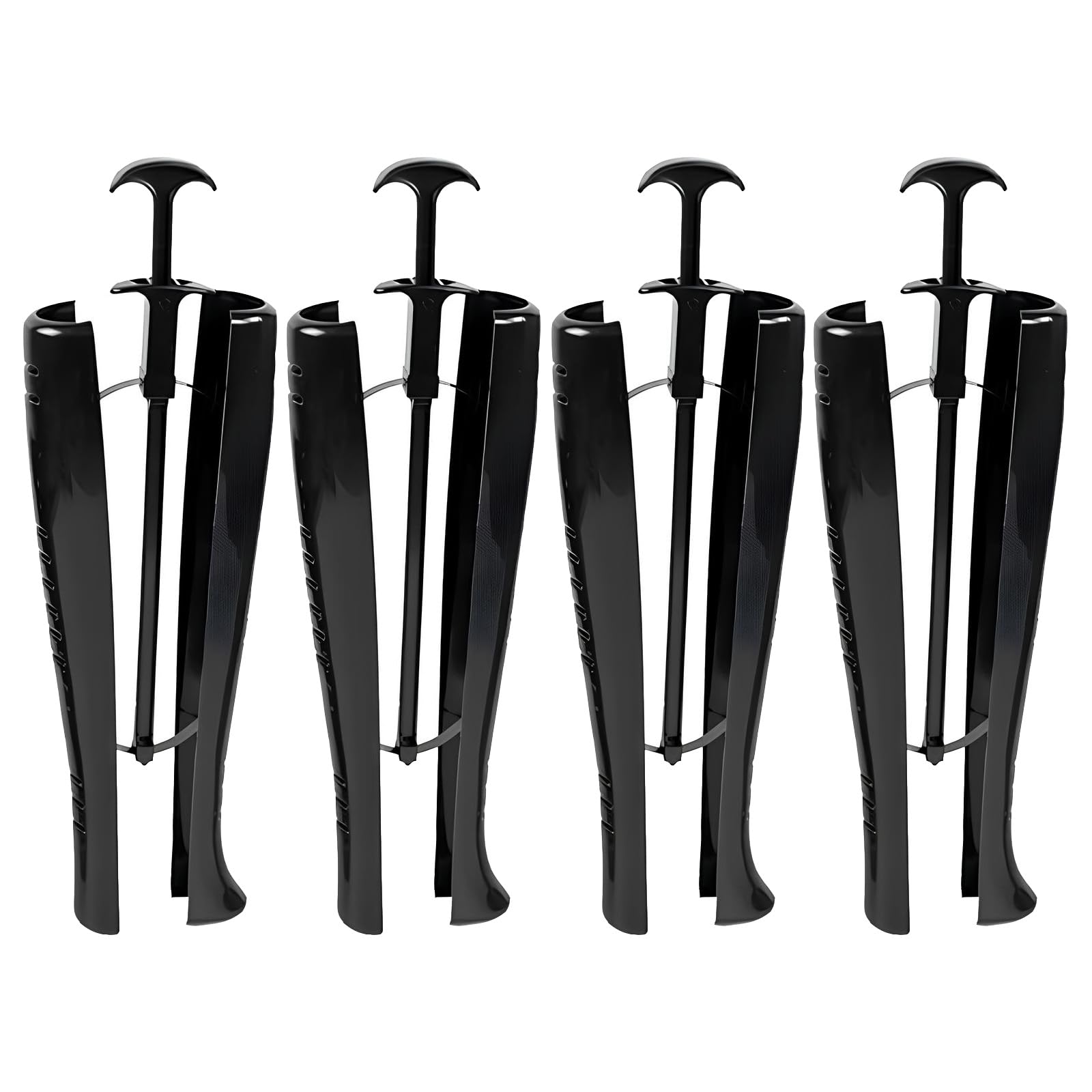 2 Pares Soporte de Bota Negro, Moldeador para Botas Negro, Soporte para Botas de 42cm con Asa, para Botas Medias, Botas de Nieve y Botas de Cuero