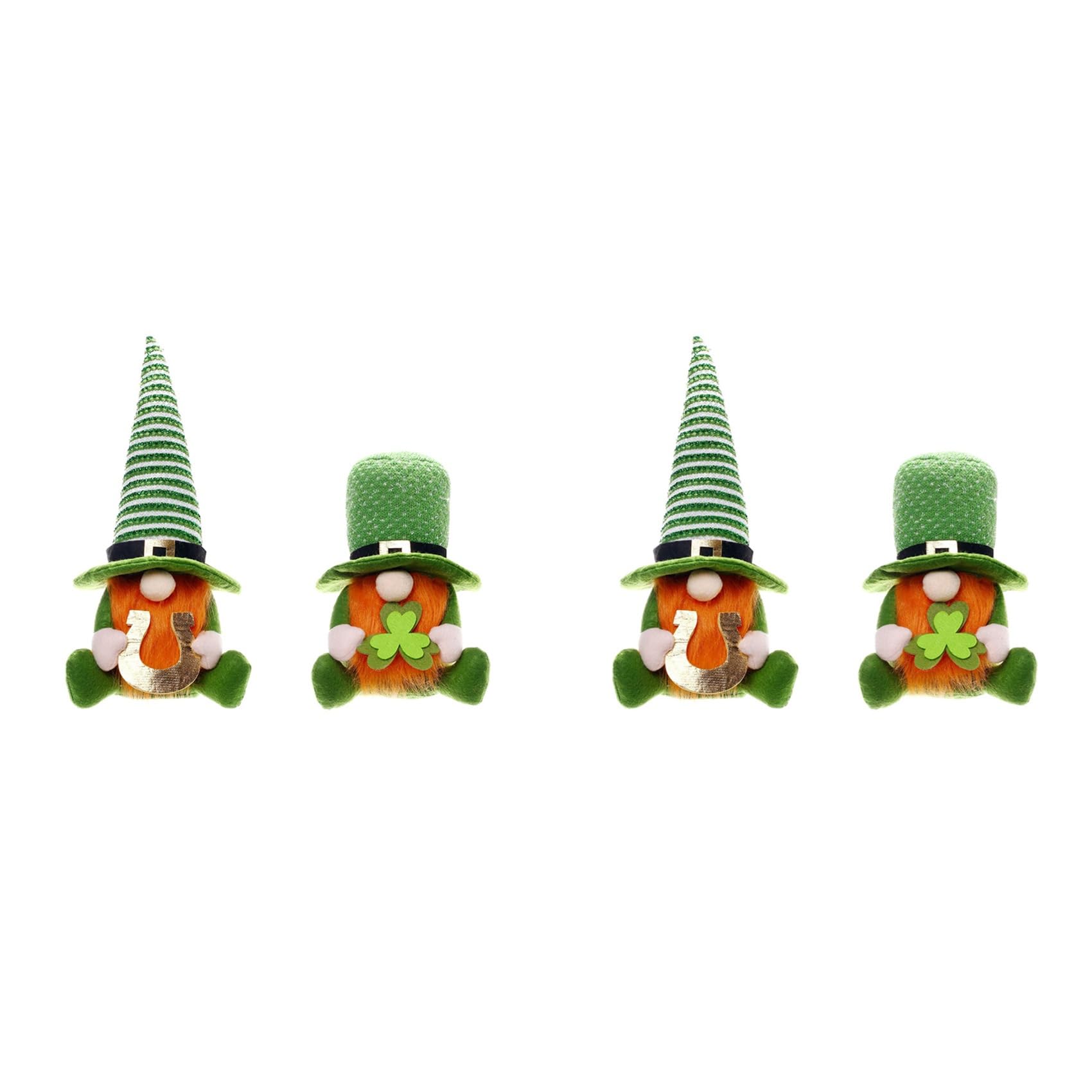 Vjsujehgy 4X Patricks Day Decorations - Patricks Day Decor Gnome Plush Green Irish Leprechaun Doll Leprechaun Figurine