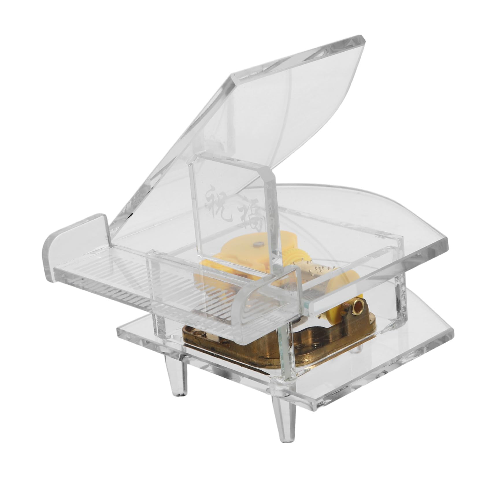 Toyvian Carillon in Vetro Forma di Pianoforte Miniatura Trasparente da Tavolo Decorazione per Interni Melodia Classica per Festival e Regali Speciali