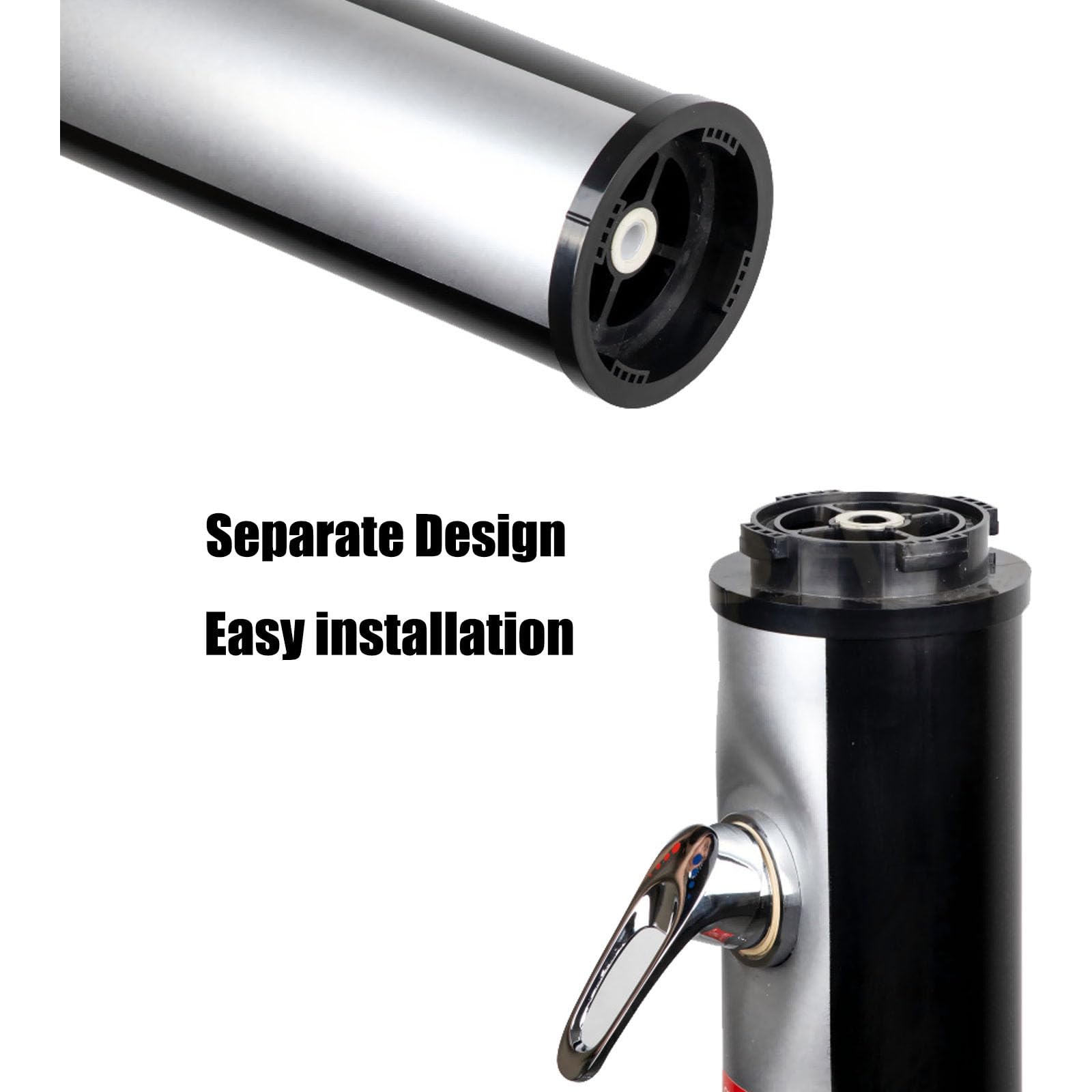 Douche solaire chauffante d'extérieur de 2,1 m pour piscine, arrière-cour et plage – Colonne de douche facile à installer avec robinet de tête et de pied, idéale pour une utilisation au spa et à la
