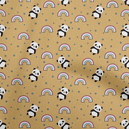 oneOone Rayon Yellow Fabric Kids Sewing Material Print Fabric By The Yard 56 Inch Wide-347