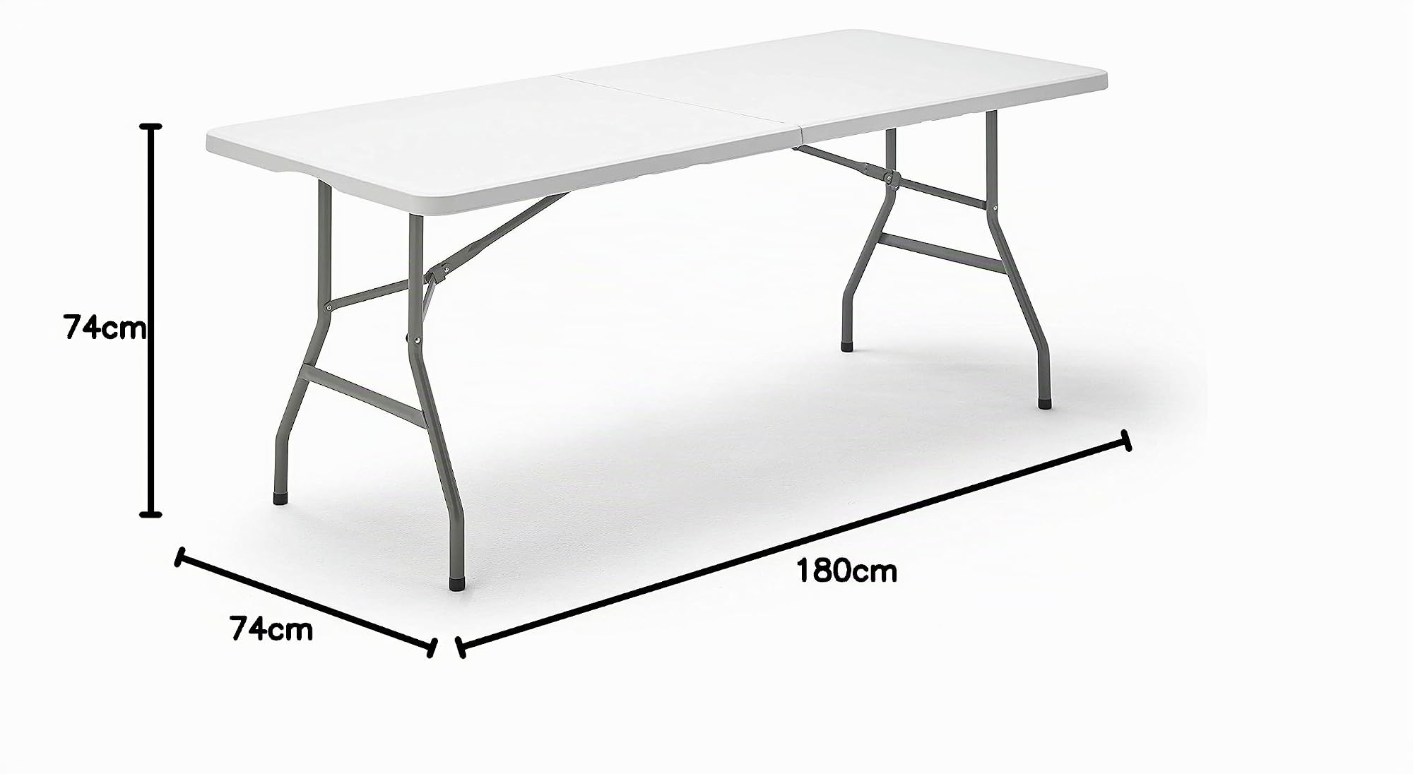 KG KITGARDEN - Table Pliante Portable multifonctionnelle, 180 x 74 x 74 cm, Blanc