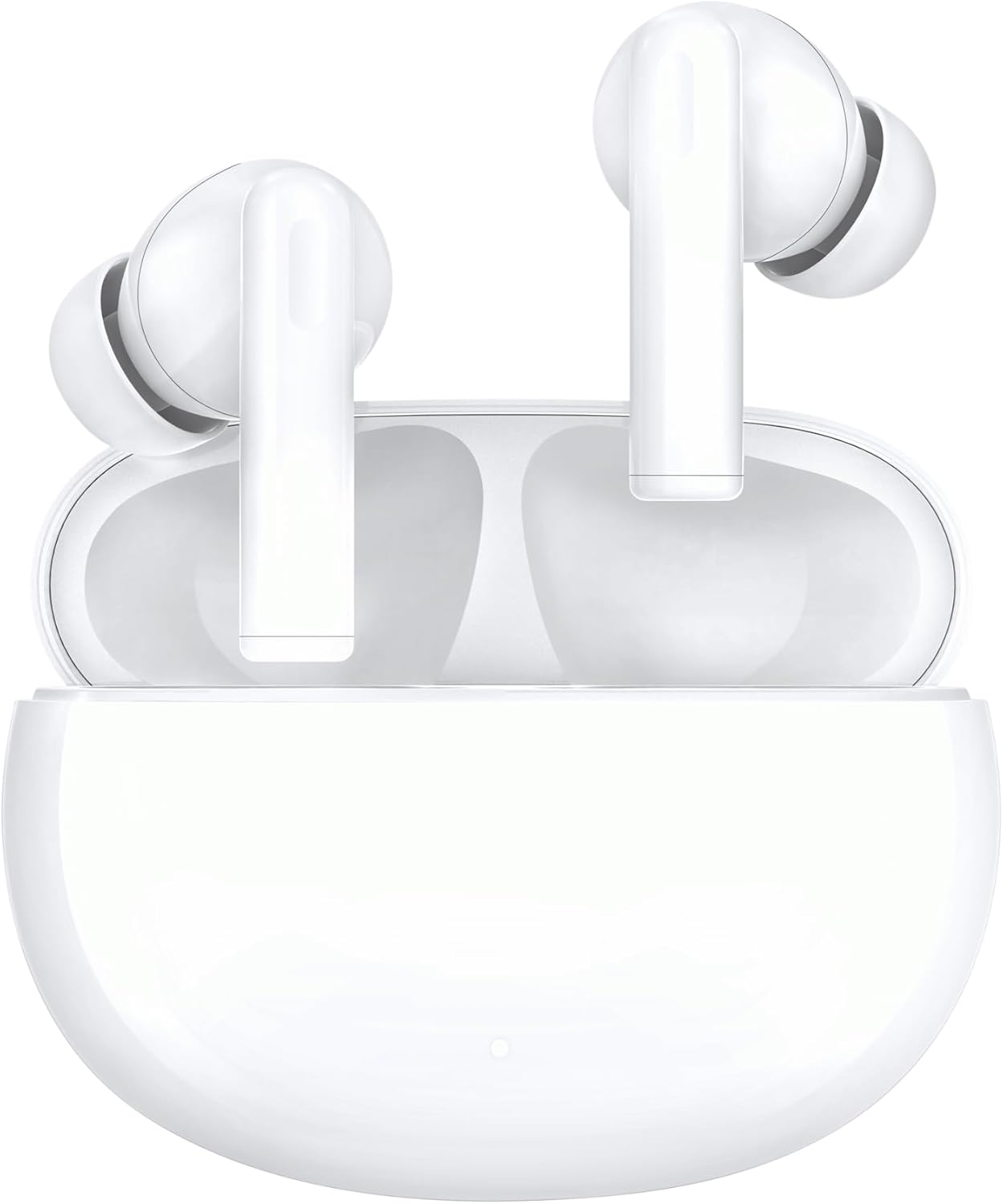 White HONOR CHOICE X5 Earbuds in their charging case.