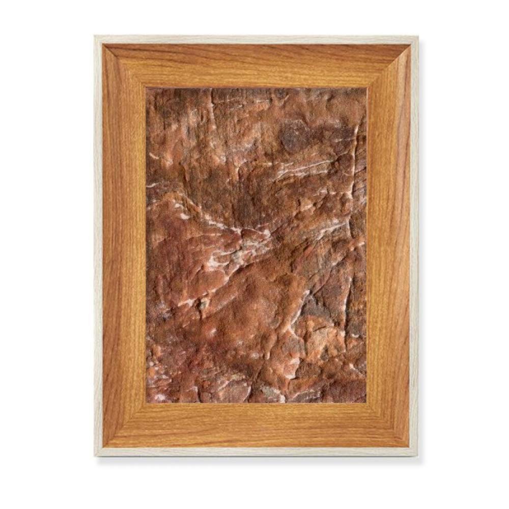 Cadre photo en bois haut de gamme marron au fini texturé artisanal
