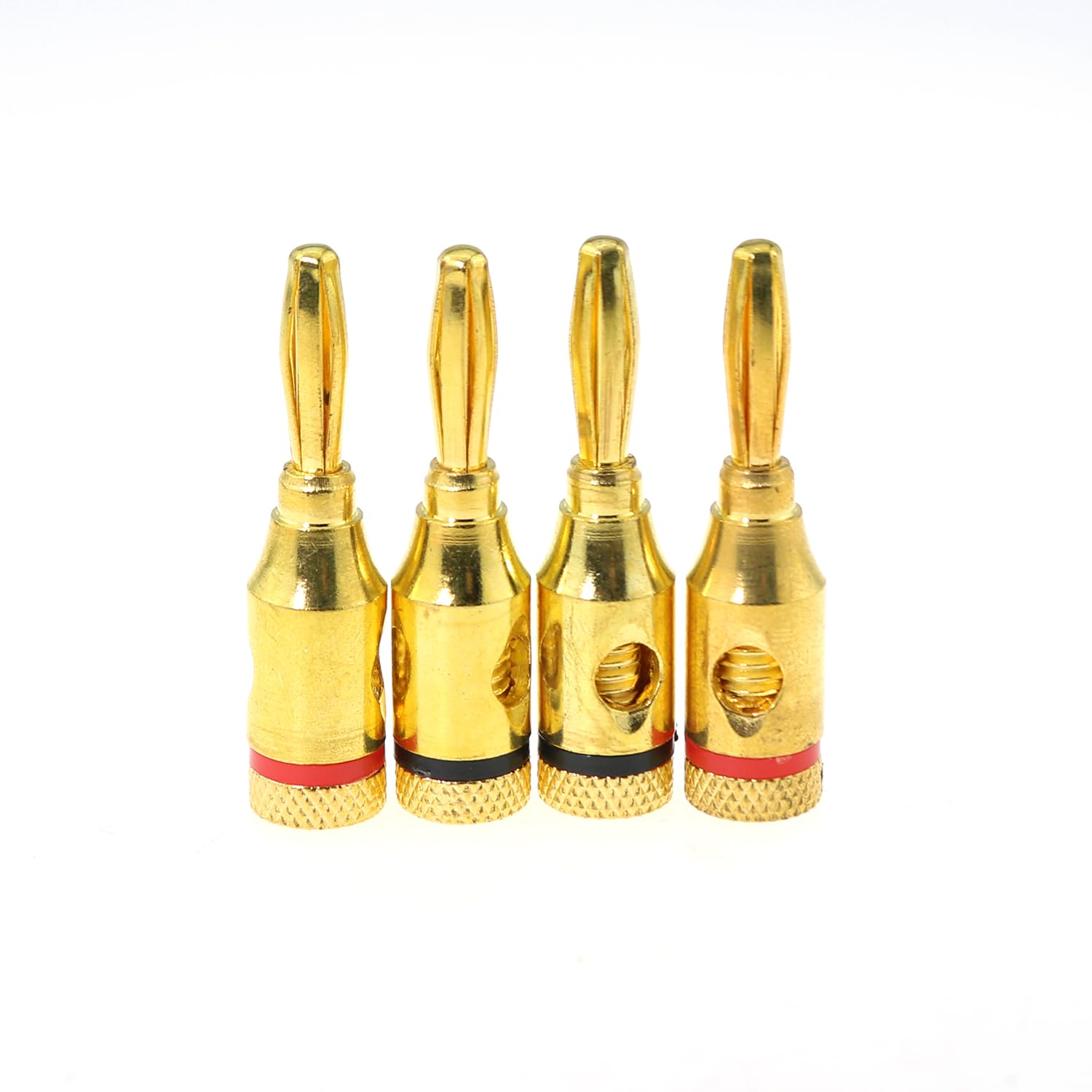 12PCS 4mm Diametro Placcato Oro Open End Vite Spina A Banana Connettore Presa Altoparlante Cavo Connettore per Altoparlante Cavo Connettore per Altoparlante