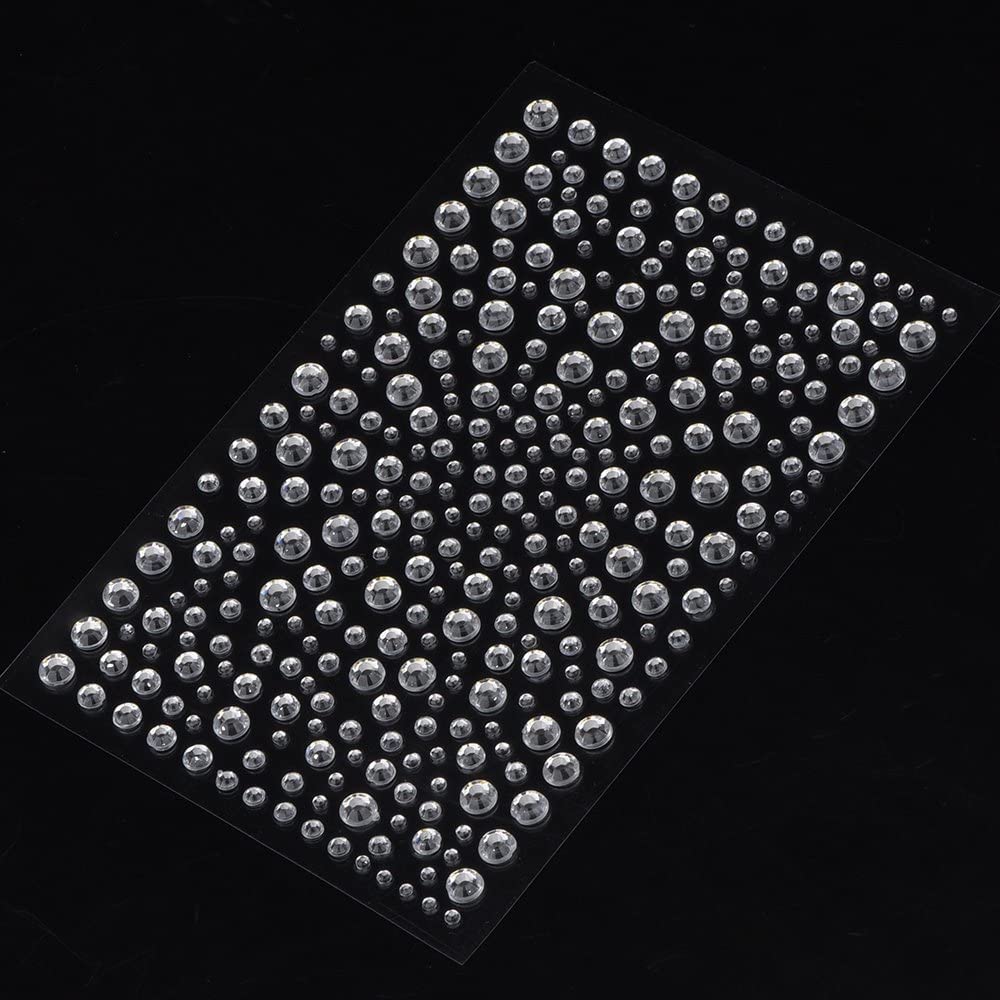 QUARKZMAN 810pz Adesivi Strass, 5 Fogli Strass Acrilici
