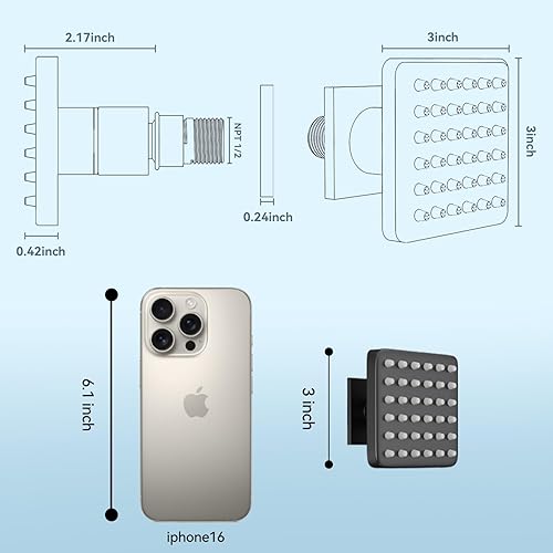 Miniatura 21 de Chorros de pulverización corporal de ducha, latón de níquel cepillado, rociador de cuerpo de ducha, spa, masaje, cabezal de ducha, boquillas