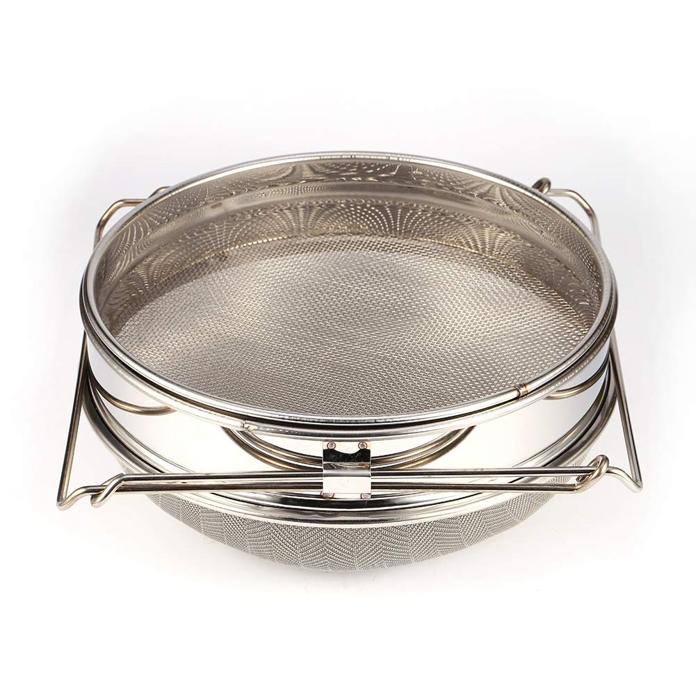 Doppio Filtro per Miele Durevole per Attrezzature da Apicoltura con Doppia Maglia di Setaccio per Estrazione del Miele