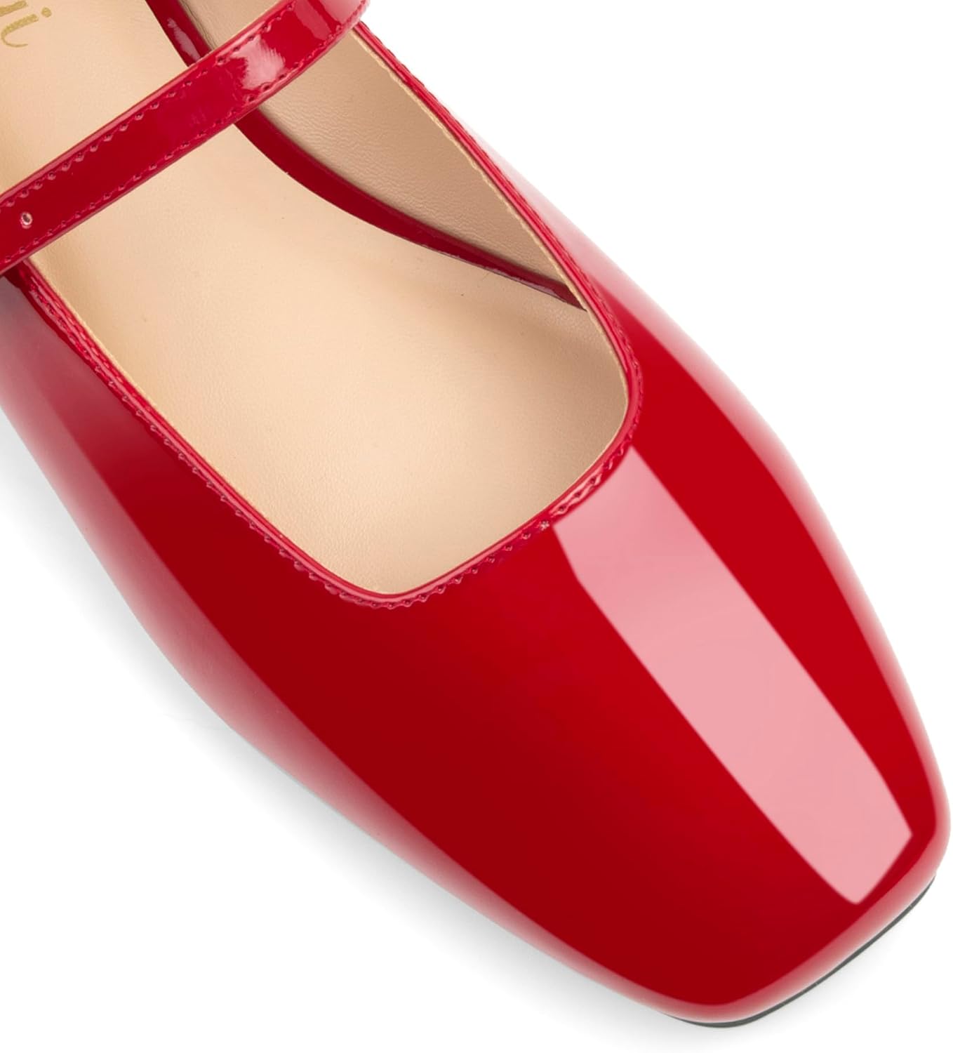 Women's Mary Jane Ballet Flats Square Toe Ankle Strap Shoes for Women Adjustable Buckle Soft Dressy Party Wedding - Image 6