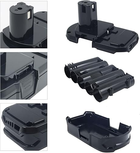 Miniatura 10 de Reemplazo de caja de plástico de 10 celdas para batería Ryobi de 18 V, piezas de herramientas eléctricas rotas, kit de reparación de cubierta de