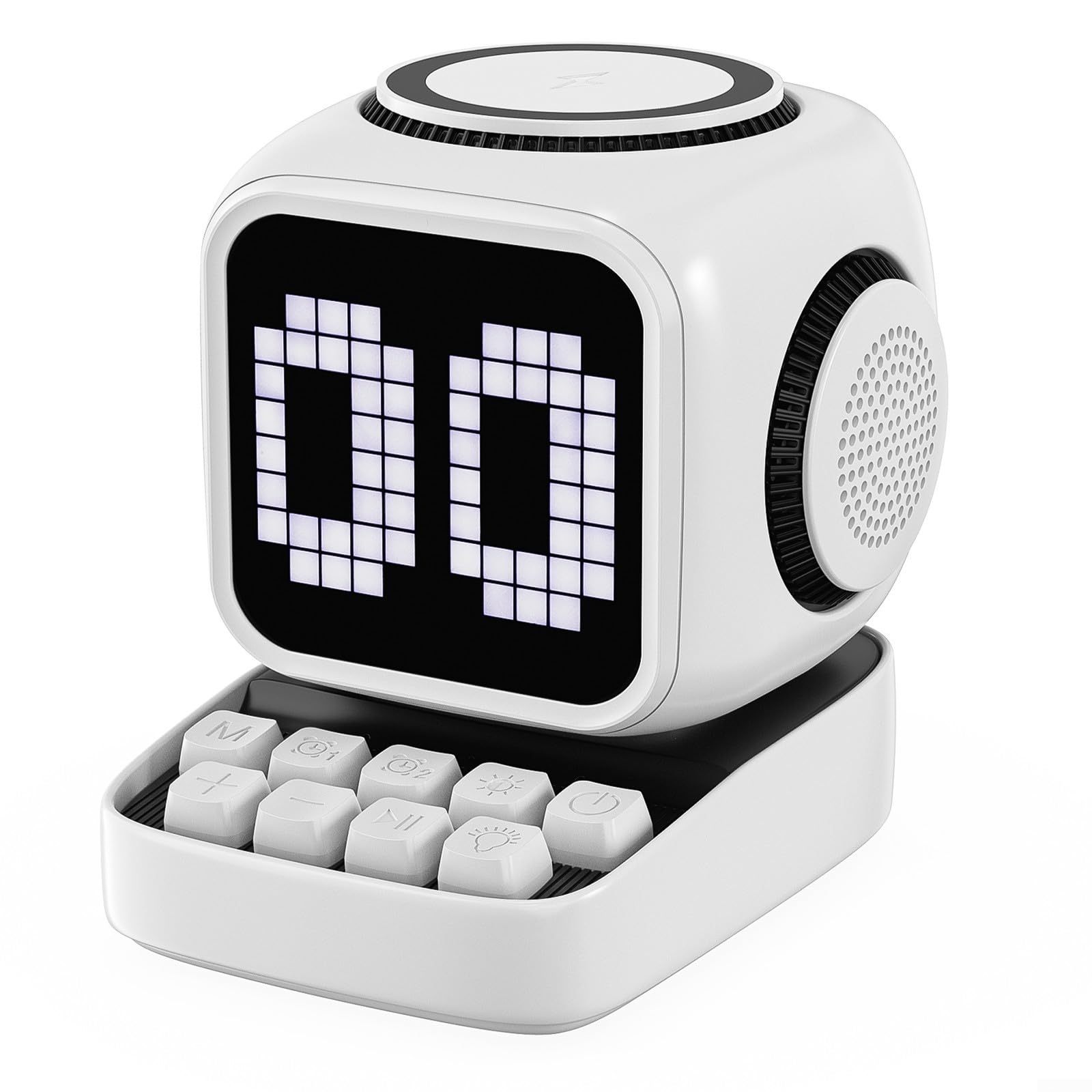 para mini para altavoz para inteligente 10W para Escritorio y Dormitorio(White)