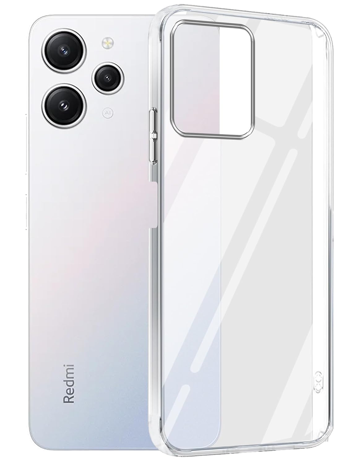 Jkobi Lifetime Anti-Yellow Clear Back Cover Case for Redmi 12 4G | Redmi 12 5G (Sleek Hard Crystal | Shockproof and Camera Protection)