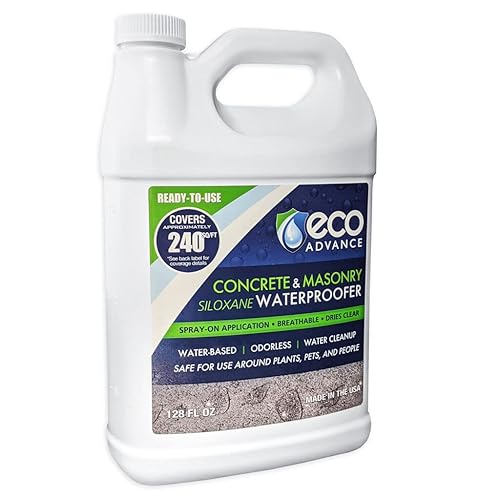 Eco Advance Concretomampostería Siloxano Aplicación en aerosol sin olor Concentrado impermeabilizante, seguro para usar alrededor de plantas,