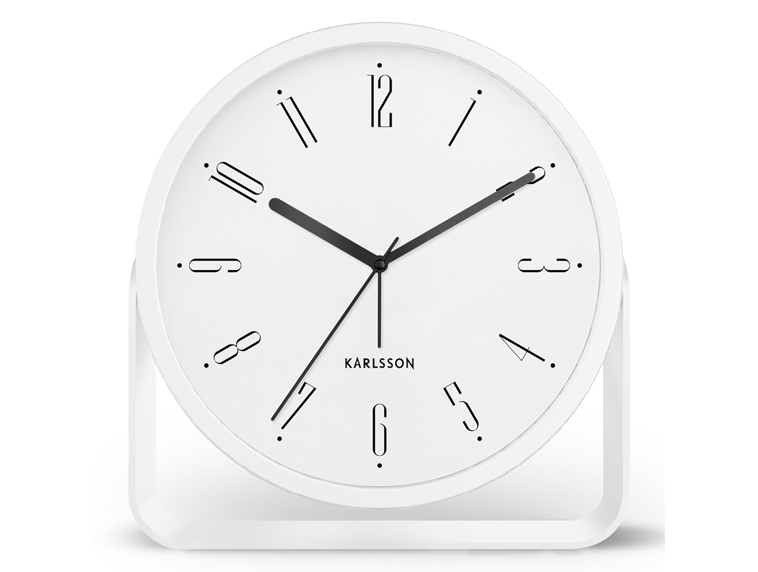 Karlsson White 'Regal' Alarm Clock - (Ka5989wh) 12.5Cm