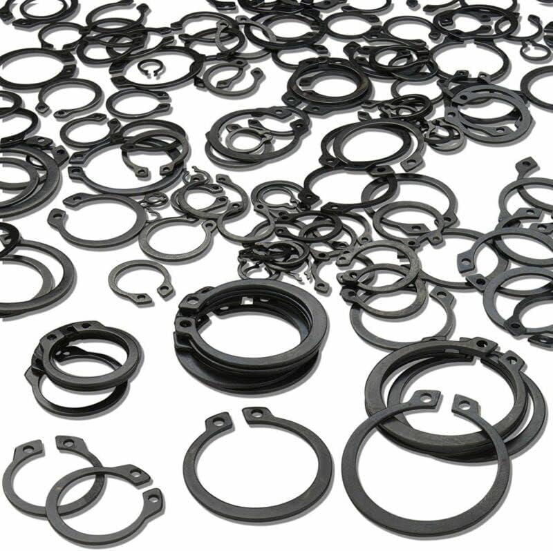 300PCS Circlip Set External/Internal Retaining E-type clip Lock Snap Retaining Ring Assortment Set holes Shaft Collar Washer