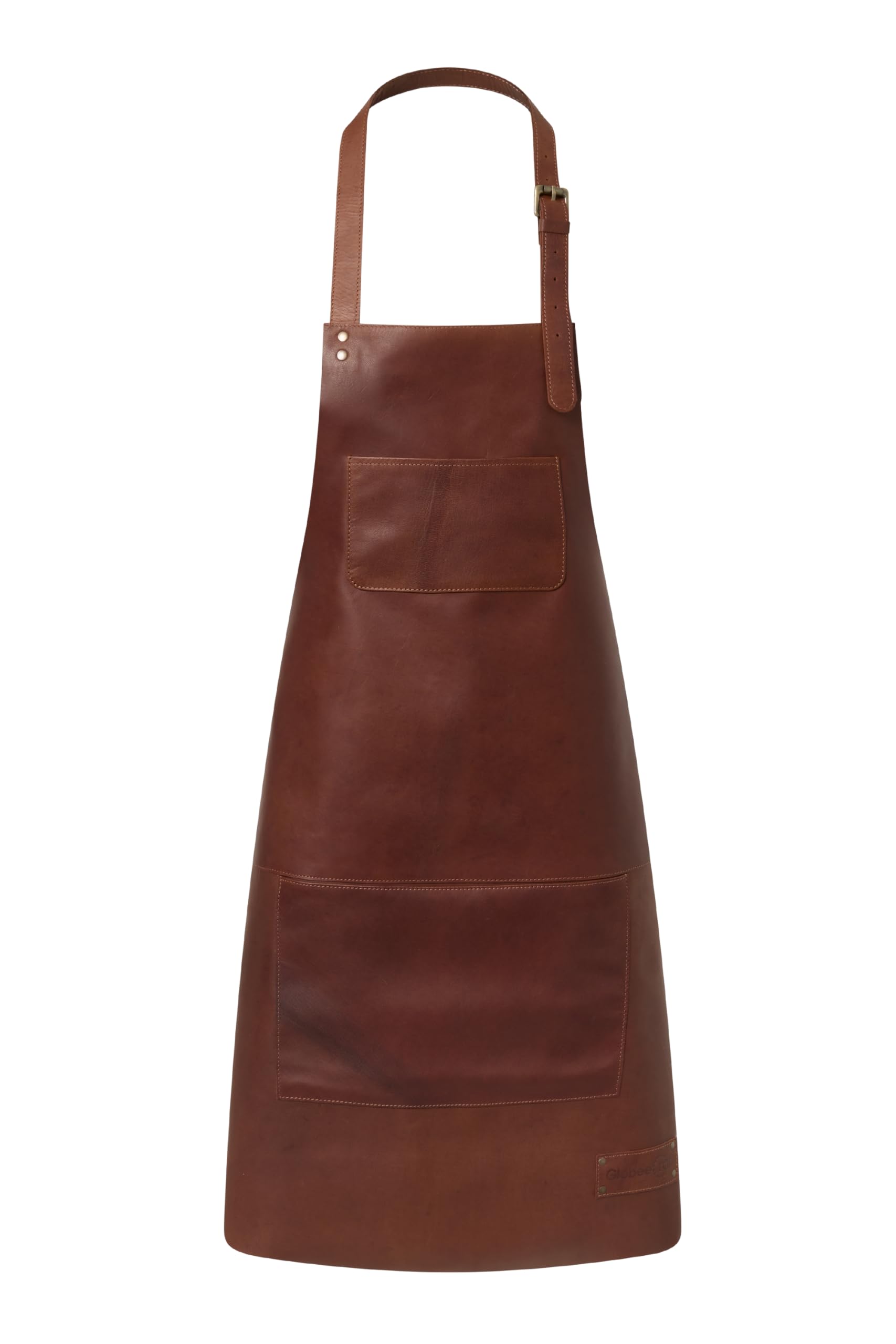 Grembiule da Cucina Uomo in Pelle - Grembiule da Barbecue Marrone. Pratico e con Stile. Ideale per Regali come Grembiuli da Cucina o da Barbecue.