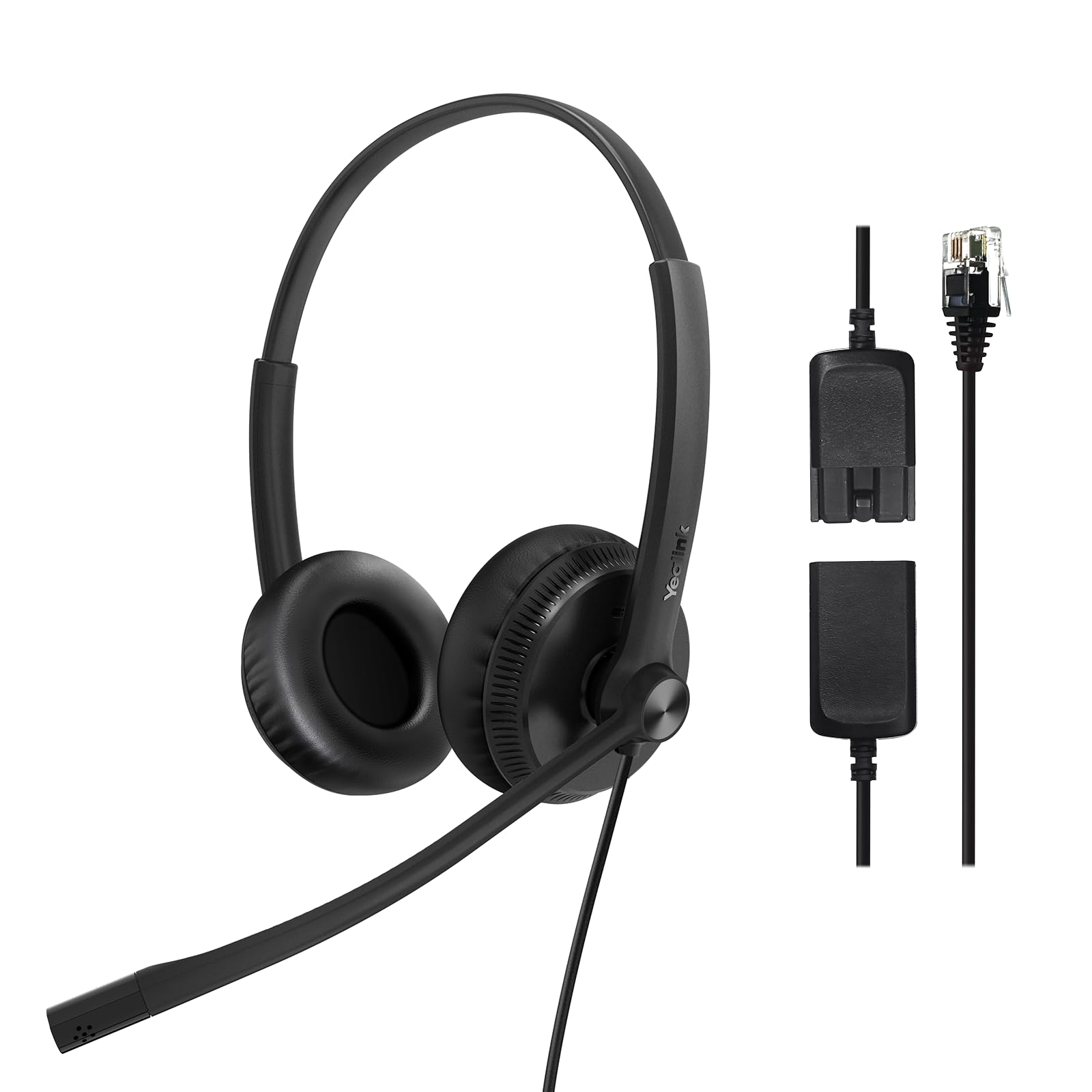 Yealink Phone Headsets for Office Phones YHS34 QD to RJ9 Wired Headset