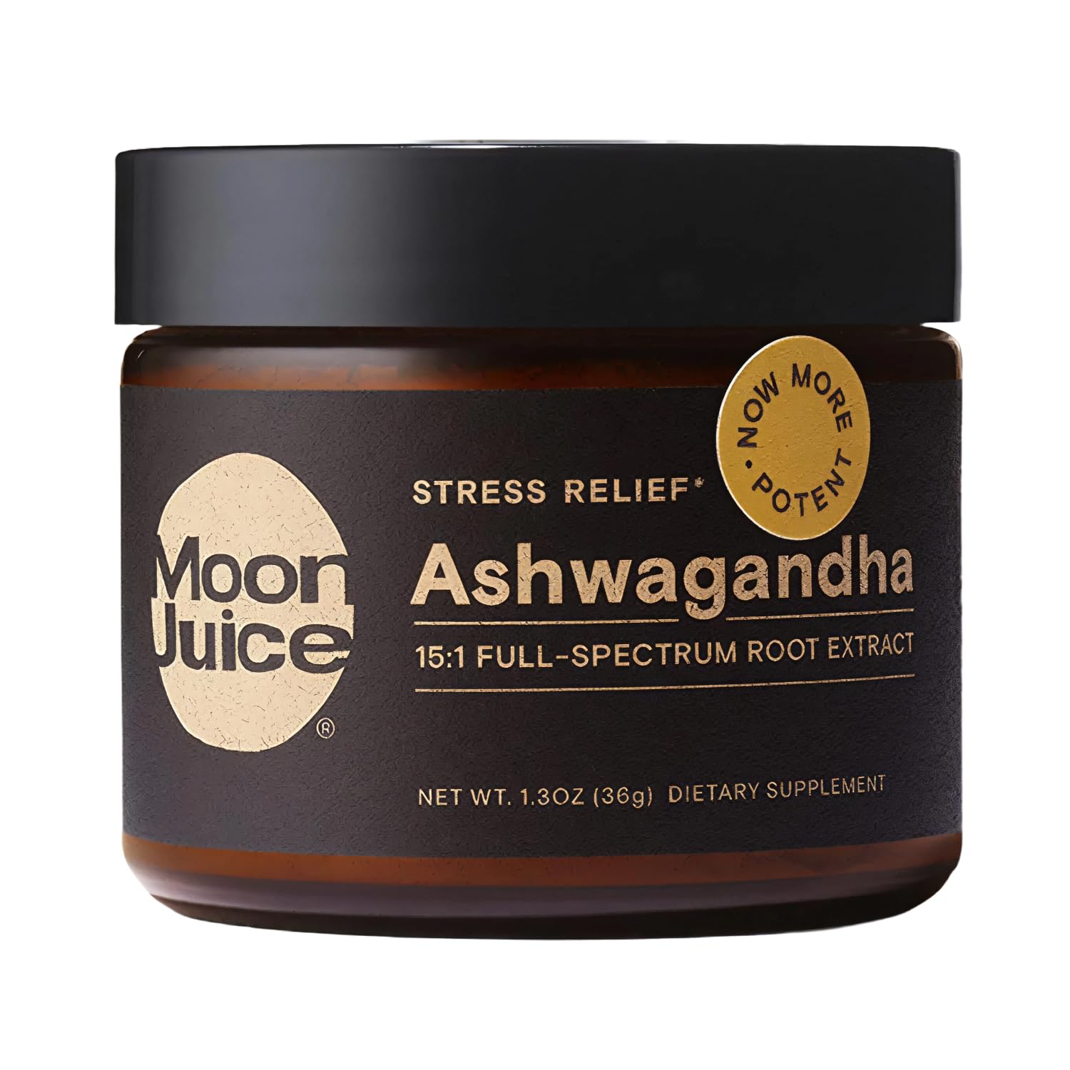 Moon Juice Ashwagandha Organic Ashwagandha KSM 66 Root Powder Extract Supplement (15:1 Extract) - Natural Stress Relief, Focus Support & Mood Support - Vegan, Non-GMO, Gluten-Free (72 Servings)