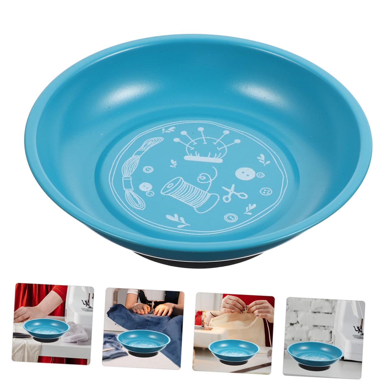 Operitacx 2pezzi Porta Spilli Magnetico in Metallo per Aghi da Cucito Vassoio Magnetico per Puntaspilli Forma Ciotola Organizzatore Stabile per Uso Domestico