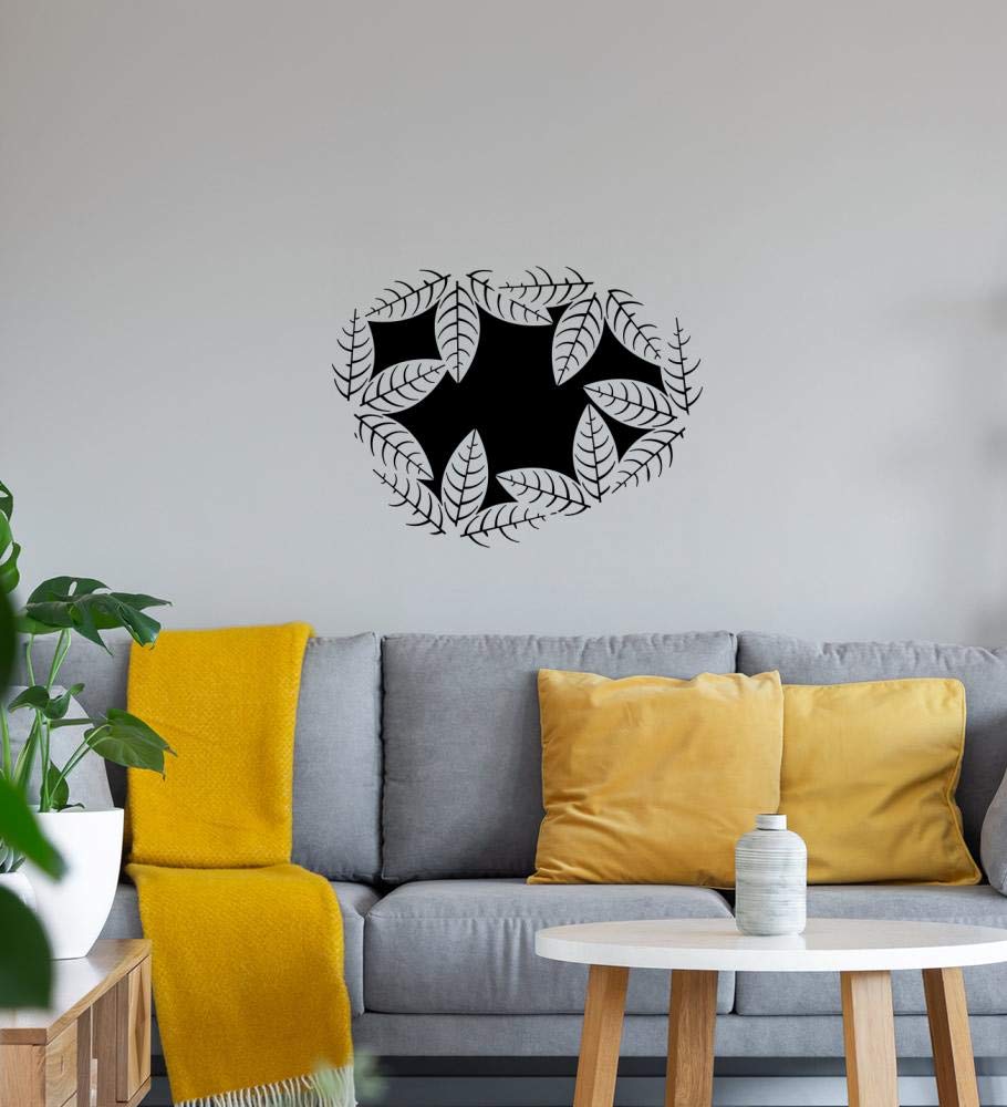 Shirt84.de - Adesivo da parete con foro di foglia, 59 x 45 cm