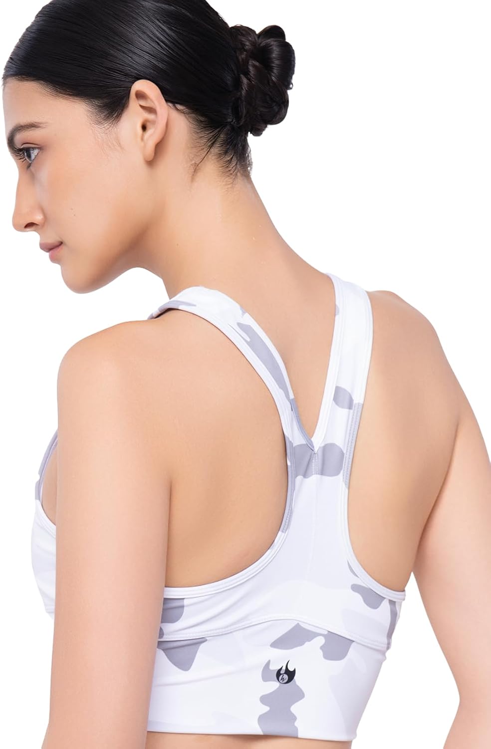 Women’s Camo Sports Bra Top – Medium Support Cross-Back Workout Bra Top for Gym, Yoga, Fitness - Image 4