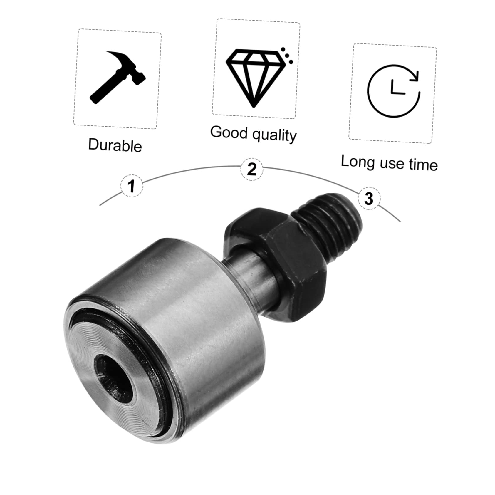 OUNONA 4pcs Roller Needle Bearings Steel Cam Follower Bearing Steel Bearings High Accuracy Bearing Bolted Cam Bearing Steel Roller Bearing Bolted Cam Follower