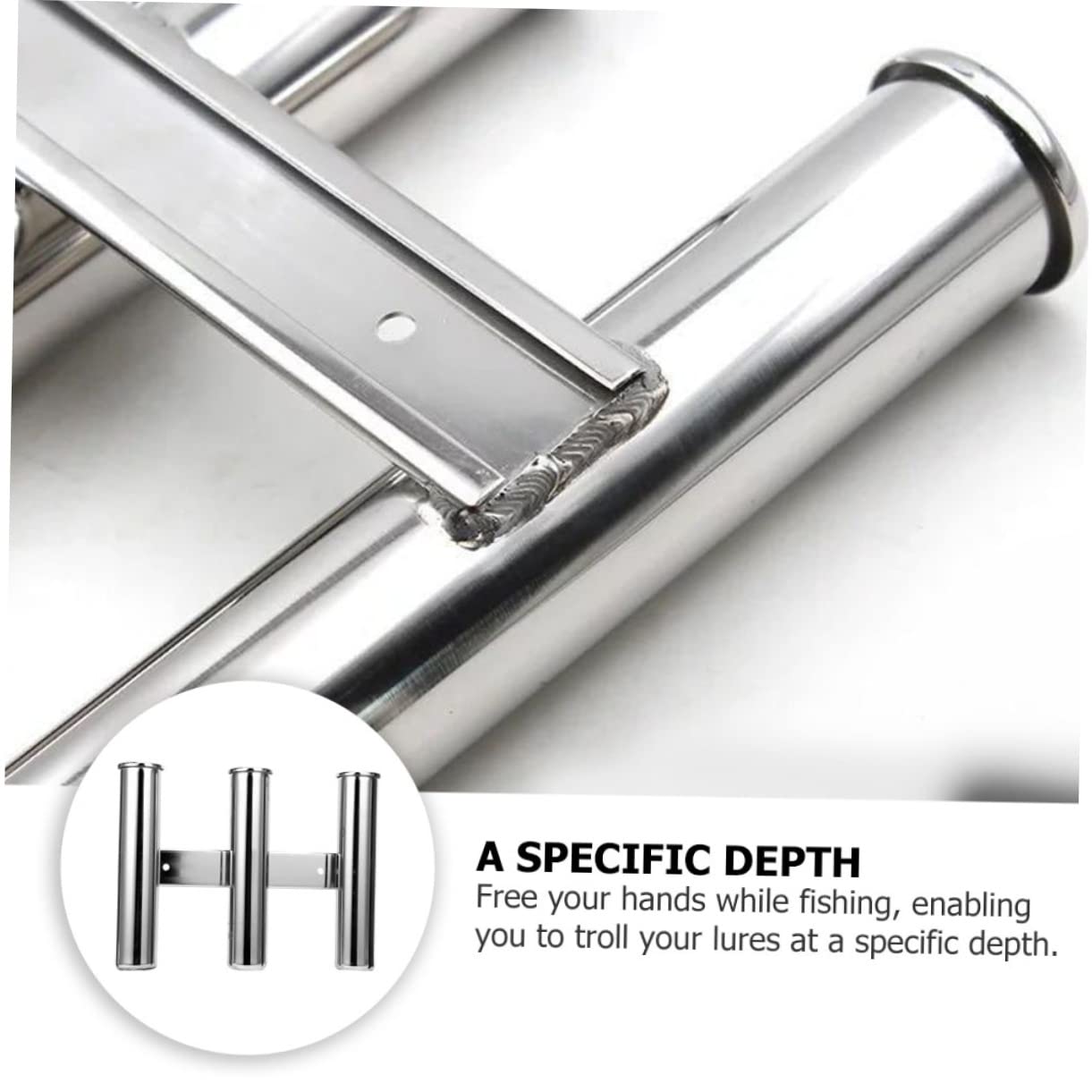 Kisangel Soporte para Buques De Pesca Soportes De Caña De Pescar para Caña De Pescar Telescópica Trípode Cañas De Carpa Cañas De Pescar Telescopicas Acero Inoxidable Silver