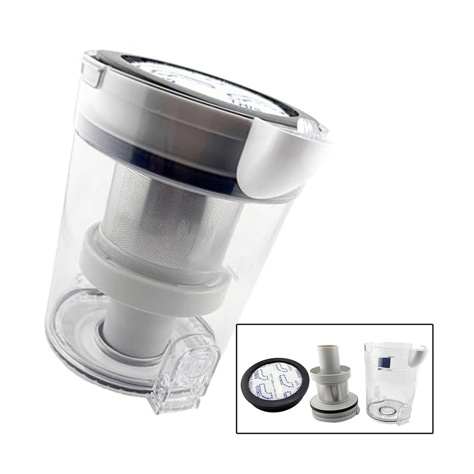 Repuesto Filtro depósito, Compatible con Eureka, NEC280 | Para aspiradora inalámbrica NEC280 Series; incluye depósito y filtros interno y externo