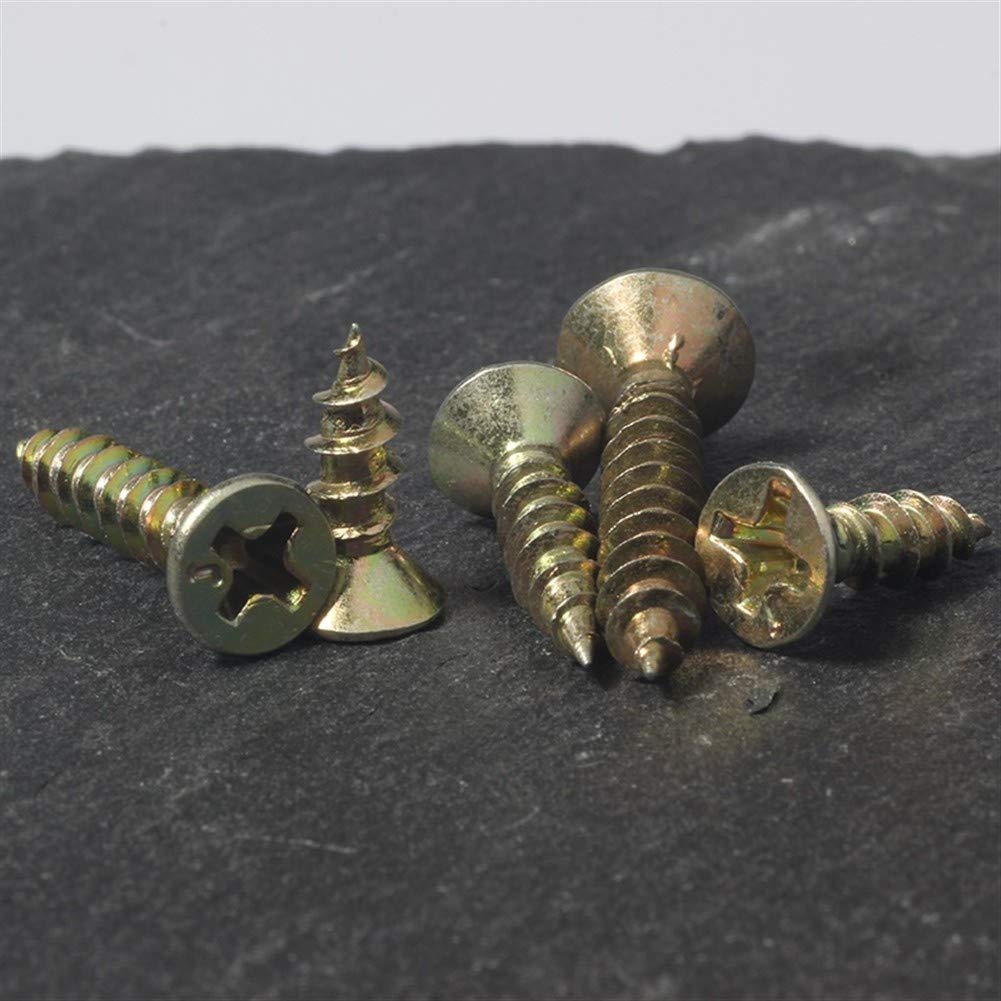 Set di viti autofilettanti, 20 viti autofilettanti M4 a croce per cartongesso con testa a tromba, bulloni per rubinetto in legno (30 mm)