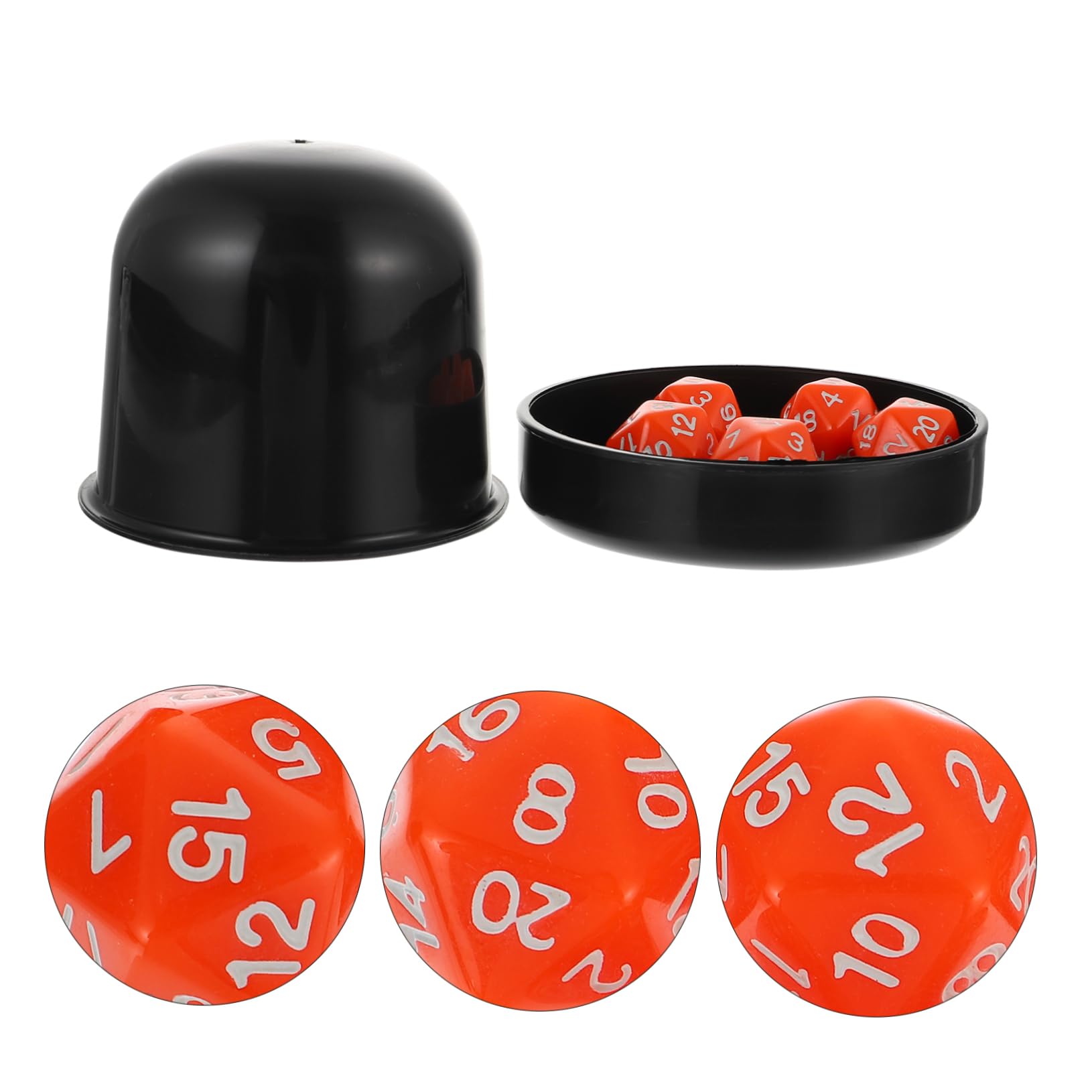 BESTonZON 5 Juegos Copa De Dados Juguetes De Acrílico Juego De Dados De Acrílico Accesorios para Divertido o De Contar Historias Numéricos De Juguete Colocar