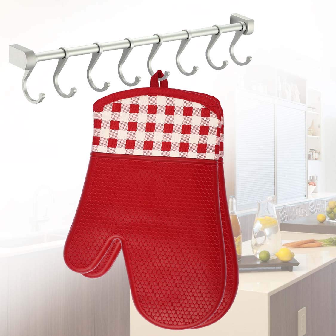 2x Guanti da Forno, Accessori da Cucina, Presine, Resistenti al Calore & Alte Temperature