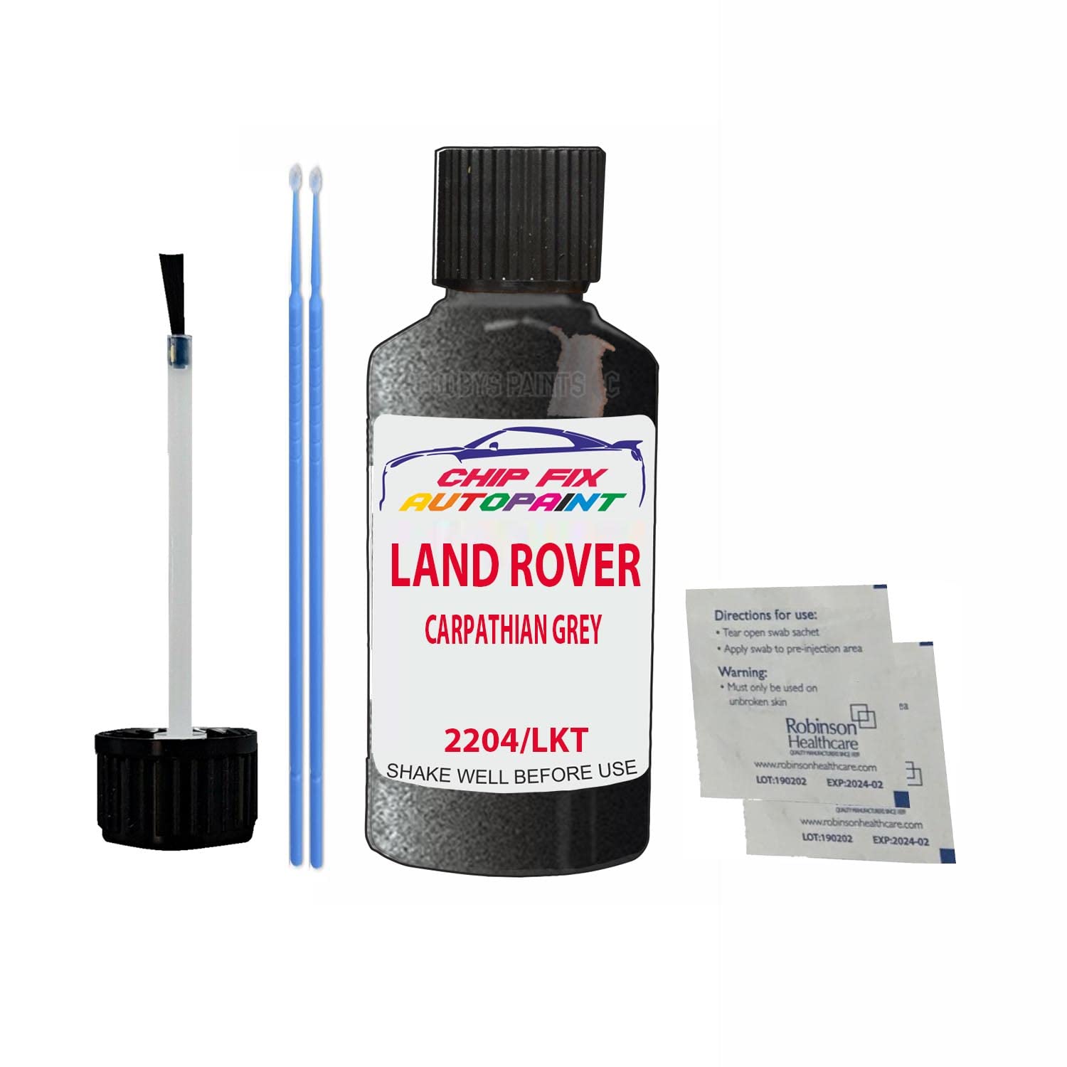 Scoobys Paints Back In The Mix Carpathian Grey Touch Up Paint For Land Rover Lr4 2204 2016-2022 30Ml Bottle Brush Scratch Stone Chip Repair Pen