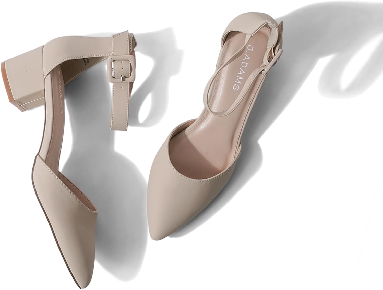 J. Adams Krista Heeled Sandal, Closed Toe Low Block Heels for Women, Wide Fit Dress Shoes for Teen Girls, Business Casual Short Heels, Closed Toe - Image 5