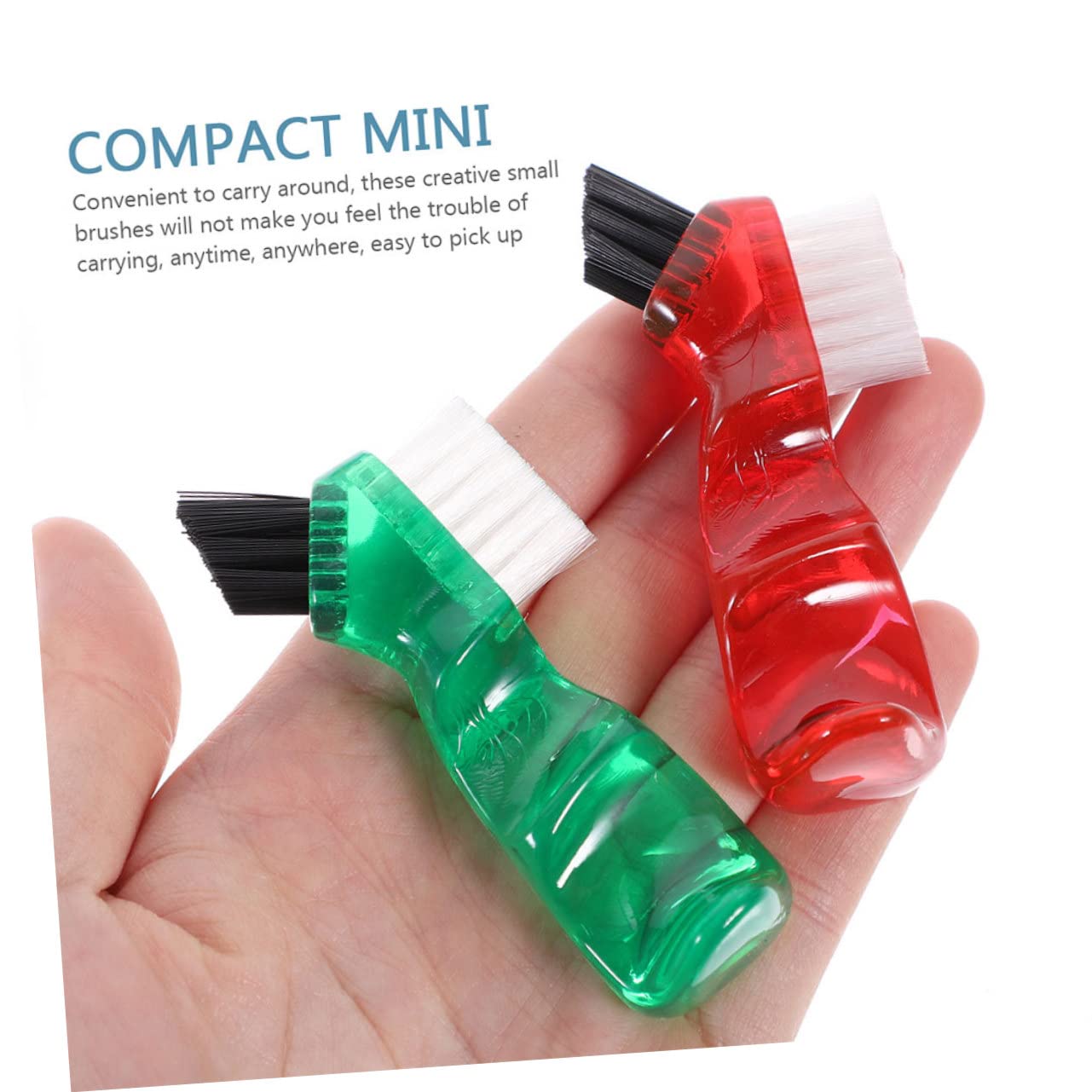 Spazzolino Non Deformabile in Plastica Pp per Dentiera Mini 3 Pezzi Multifunzionale Resistente per Pulizia Portatile Quotidiana Protesi Dentale