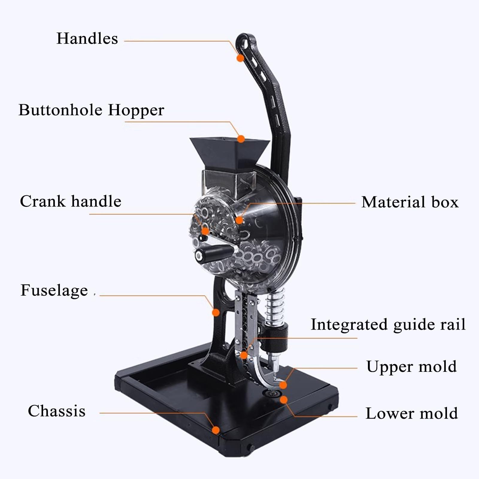 COYEUX Máquina semiautomática para prensar Ojales, máquina prensadora de Ojales con Ojales de 10 mm, con Arandelas de Ojales de Metal, para pancartas, toldos y Carteles