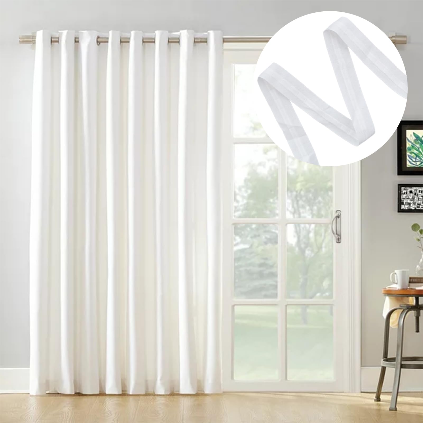 Gardinenband Kräuselband Weiß 6m - Aufnähband Für Vorhänge Und Gardinen