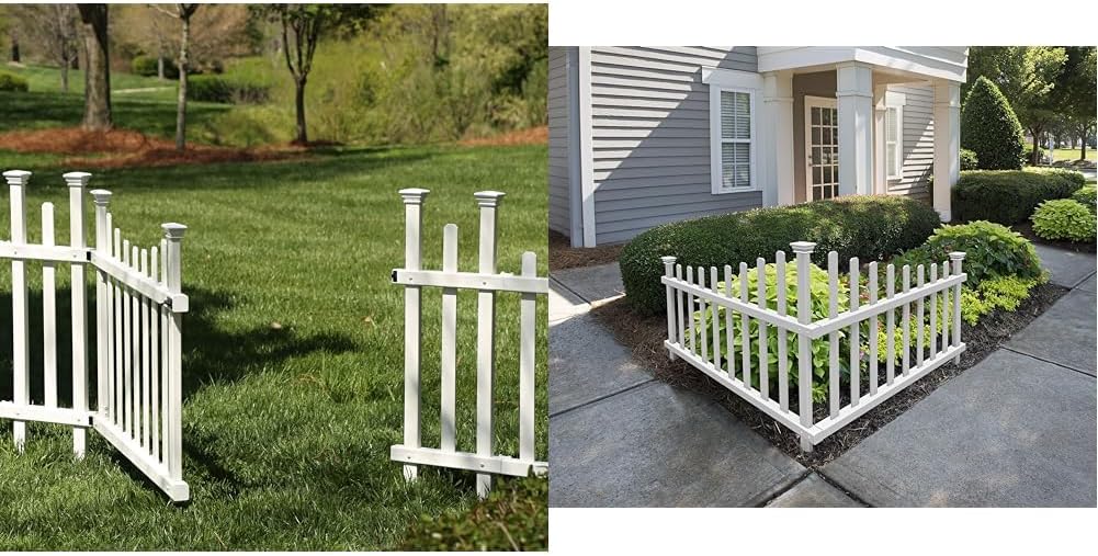 Zippity Outdoor Madison Vinyl Gate Kit with Fence Wings (62in W x 30in H) and Corner Picket Accent Fence (42in W x 30in H), White