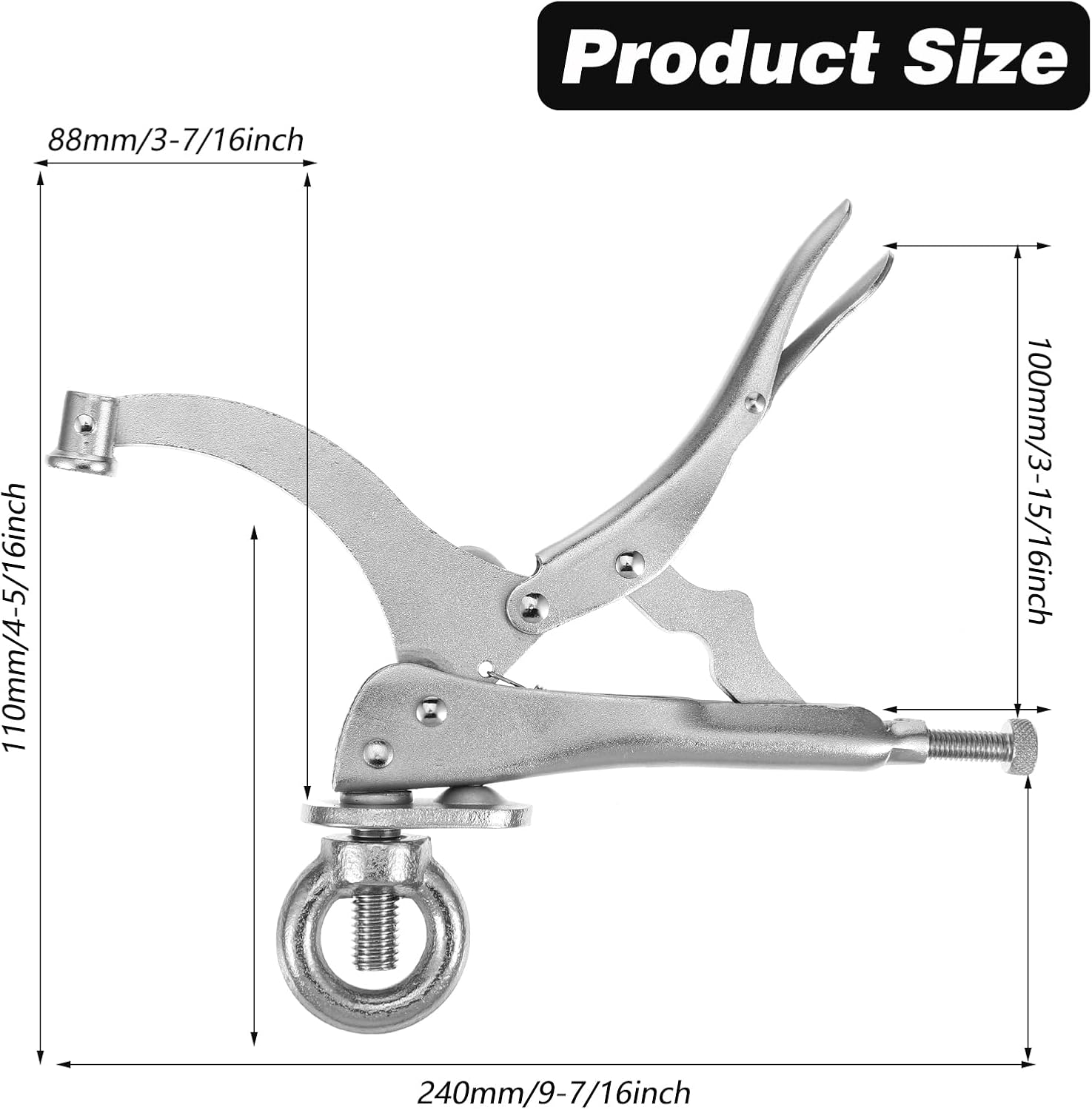 2 Pack 9inch Drill Press Locking Clamp, Fix Clamp, Strong Gripping Clip