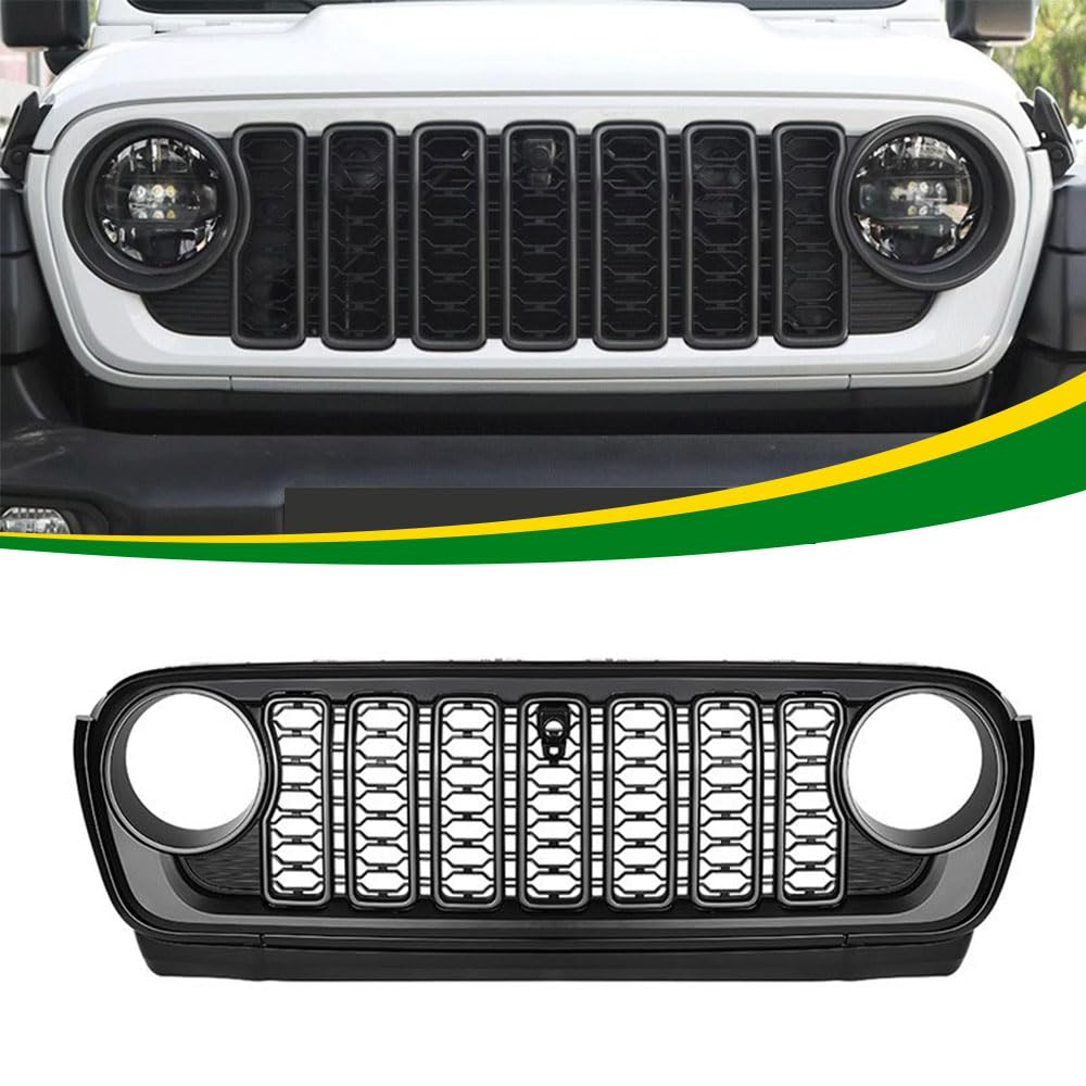 Griglia anteriore in maglia compatibile for Tesla Model Y 2020-2023 Griglia a nido d'ape for auto Paraurti automatico Copertura for presa d'aria Accessori aggiornati(Matte Black