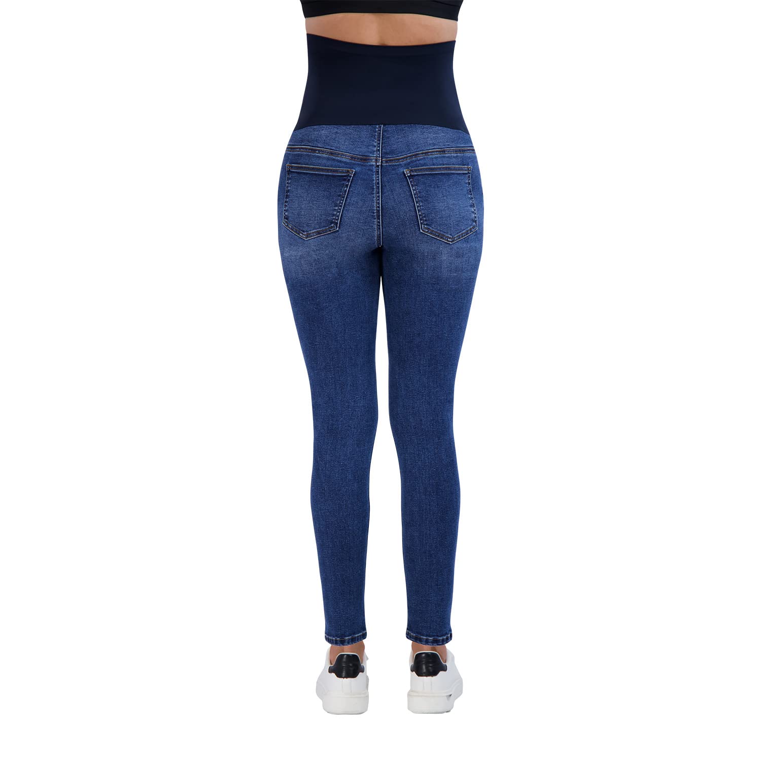 Savi Parker Damen Umstandsjeans über dem Bauch – Schwangerschaftskleidung für alle Jahreszeiten, Umstandshose – 73,7 cm Schrittlänge