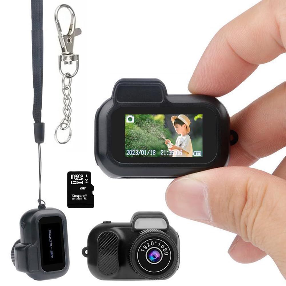 Keychain Camera, 1080P HD Mini Photo/Video Device, Retro Portable