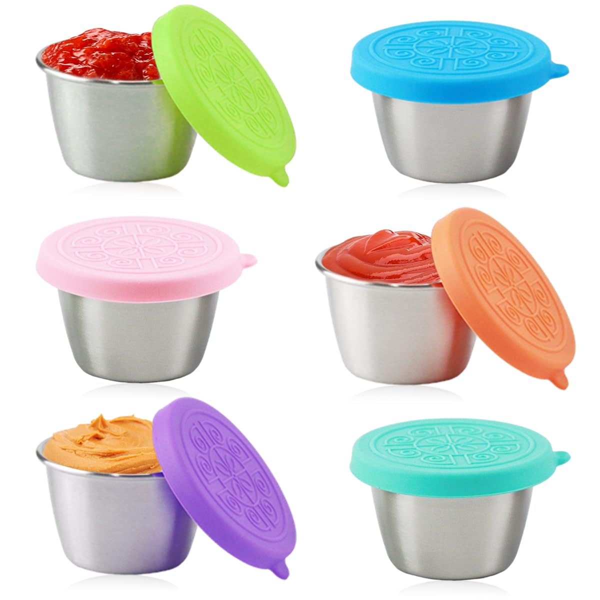 Contenitore per insalata con porta condimento integrato - Colore arancio