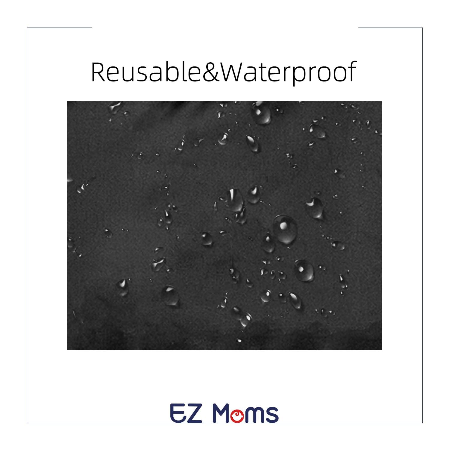 EZ Moms 6 Pcs Wet Bag Small Zipper Bags for Organizing 5.5''x6.1'' Wet Bags for Baby Reusable Waterproof Zipper Pouch Multipurpose Small Bag for Travel, Cosmetic, Beach, Swim, Gym, Pool, Make Up