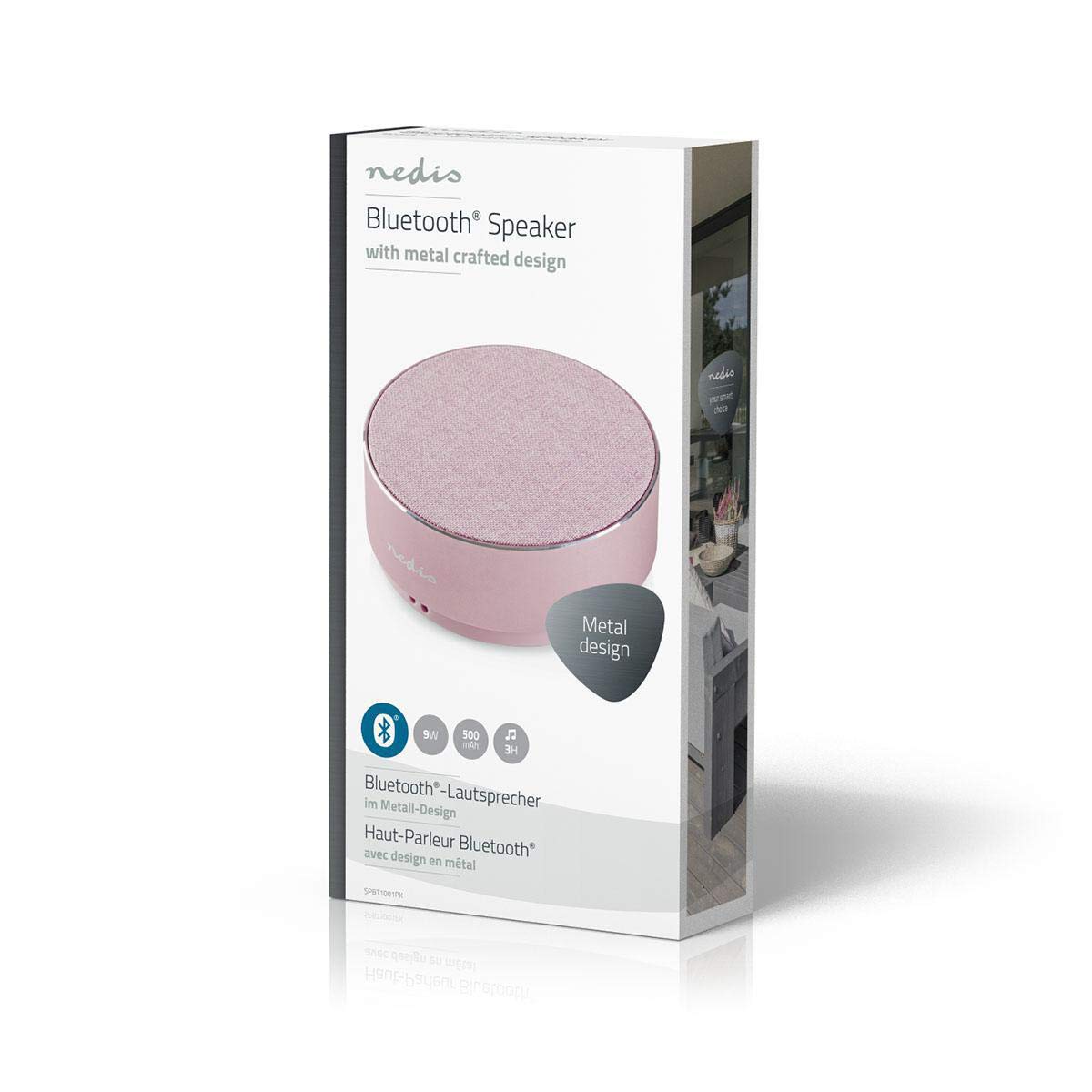 Nedis Bluetooth 9 W Design In Metallo Rosa